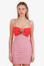 Self Portrait 2022 Pink Ruffled Mini Dress Size 2