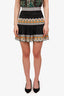Amur Black Embroidered Ruffled Mini Skirt Size 0