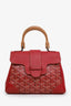 Goyard Red Goyardine Mini Saigon Bag With Strap