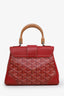Goyard Red Goyardine Mini Saigon Bag With Strap