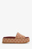 Gucci Brown/Burgundy Angelina GG Monogram Platform Slide Size 40