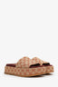 Gucci Brown/Burgundy Angelina GG Monogram Platform Slide Size 40
