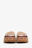 Gucci Brown/Burgundy Angelina GG Monogram Platform Slide Size 40