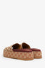 Gucci Brown/Burgundy Angelina GG Monogram Platform Slide Size 40