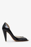 Pre-Loved Chanel™ Black Patent Leather CC Open Toe Pumps Size 39.5