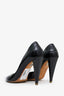 Pre-Loved Chanel™ Black Patent Leather CC Open Toe Pumps Size 39.5