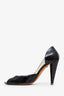 Pre-Loved Chanel™ Black Patent Leather CC Open Toe Pumps Size 39.5