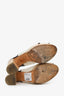 Chloe White/Brown Wood Block Heel Size 40