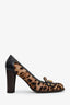 Dolce & Gabbana Leopard Print Pony Hair Leather Loafer Pumps Size 39