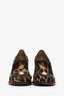 Dolce & Gabbana Leopard Print Pony Hair Leather Loafer Pumps Size 39