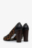 Dolce & Gabbana Leopard Print Pony Hair Leather Loafer Pumps Size 39