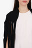 Hervé Léger Black Cashmere Fringed Shawl