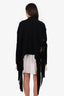 Hervé Léger Black Cashmere Fringed Shawl
