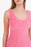 Dolce & Gabbana Pink Velvet Logo Mini Dress Size 38