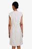 Gucci Cream Cotton Blend GG Logo Midi Dress Size 36