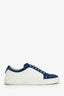 Pre-Loved Chanel™ 2017 Blue Velvet Interlocking CC Logo Sneakers Size 37