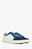 Pre-Loved Chanel™ 2017 Blue Velvet Interlocking CC Logo Sneakers Size 37