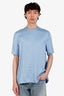Gucci Blue Satin GG Logo Top Size M Mens
