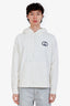 Gucci White Interlocking G Logo Cotton Hoodie Size M Mens