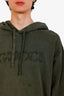 Gucci Green Cotton Logo Hoodie Size XL Mens