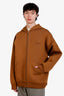 Gucci Brown Cotton Logo Zip Up Sweater Size L Mens