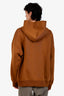 Gucci Brown Cotton Logo Zip Up Sweater Size L Mens