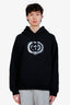 Gucci Black Interlocking G Graffiti Hoodie Size XL Mens