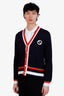 Gucci Navy/Red Wool Blend Cardigan Size S Mens