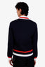 Gucci Navy/Red Wool Blend Cardigan Size S Mens