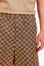 Gucci Beige/Blue Canvas GG Logo Shorts Size 52 Mens