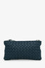 Bottega Veneta Teal Intrecciato Nappa Leather Mini Pouch With Strap