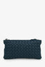 Bottega Veneta Teal Intrecciato Nappa Leather Mini Pouch With Strap