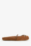Gucci Brown Shearling Logo Horsebit Flats Size 39