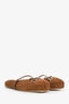 Gucci Brown Shearling Logo Horsebit Flats Size 39