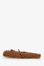 Gucci Brown Shearling Logo Horsebit Flats Size 39