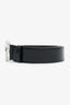 Gucci Black Leather Interlocking G Buckle Belt