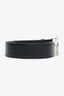 Gucci Black Leather Interlocking G Buckle Belt