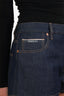 Gucci Blue Dark Denim Logo Mini Shorts Size 28