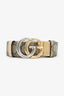 Gucci Cream/Beige GG Supreme Leather Reversible Marmont Belt