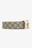Gucci Cream/Beige GG Supreme Leather Reversible Marmont Belt