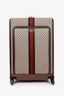 Gucci GG Supreme Monogram Textured Dollar Calfskin Web Large Savoy Trolley Suitcase