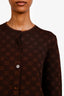 Gucci Brown GG Logo Button Up Cardigan Size L