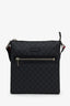 Gucci Black GG Monogram Web Flat Medium Messenger Bag