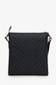 Gucci Black GG Monogram Web Flat Medium Messenger Bag