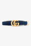Gucci Blue Suede GG Logo Belt 32