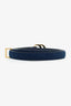 Gucci Blue Suede GG Logo Belt 32