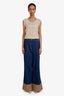 Gucci Blue Denim Wide Leg Jeans with GG Cuff Size 31