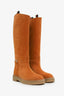 Gucci Brown Suede Edith Horsebit Detail Knee Boots Size 38.5