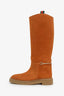 Gucci Brown Suede Edith Horsebit Detail Knee Boots Size 38.5