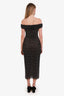 Self-Portrait Black Crystal Mesh Embellished Maxi Dress Size 6